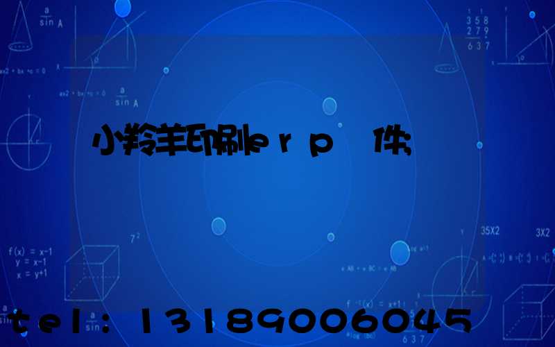 小羚羊印刷erp軟件