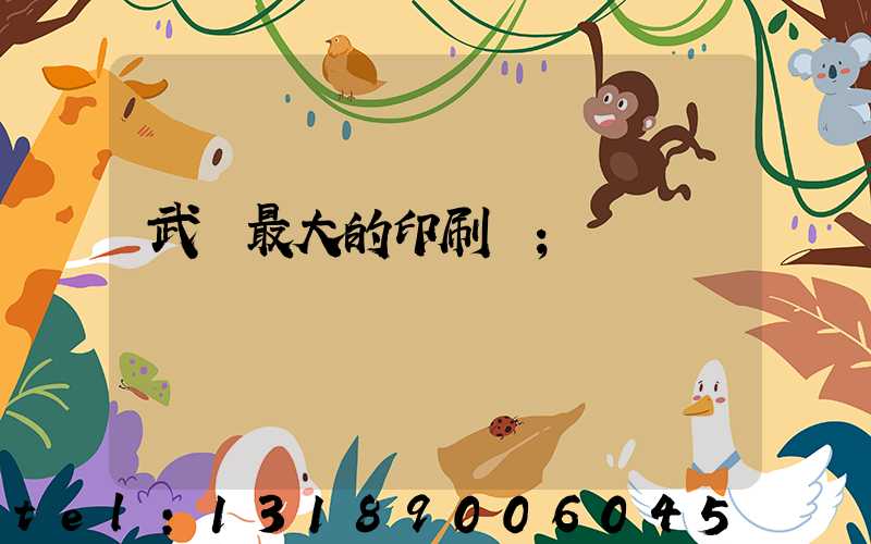 武漢最大的印刷廠